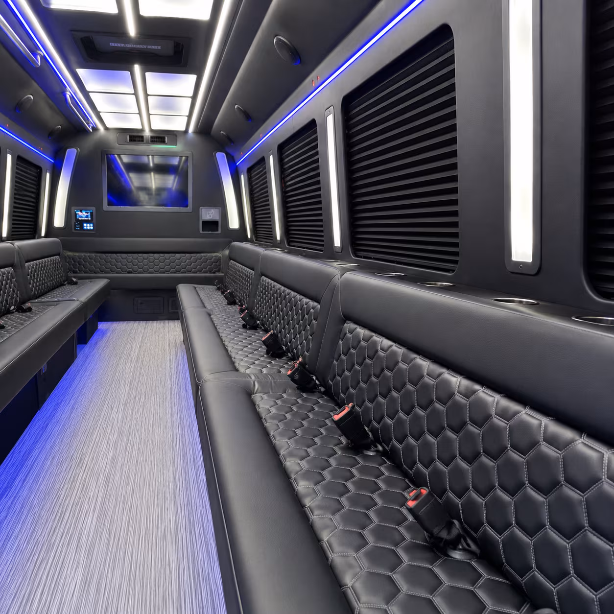 Ontario Bachelor & Bachelorette Transportation party bus interior