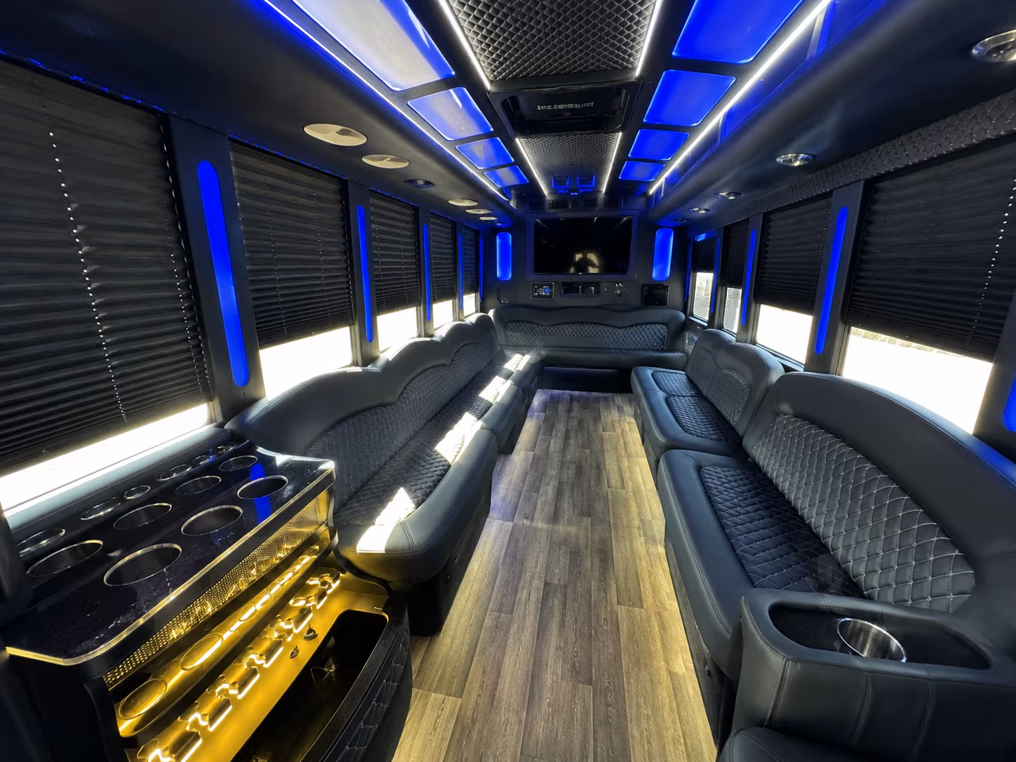 Ontario Concert & Music Festival Transportation party bus interior