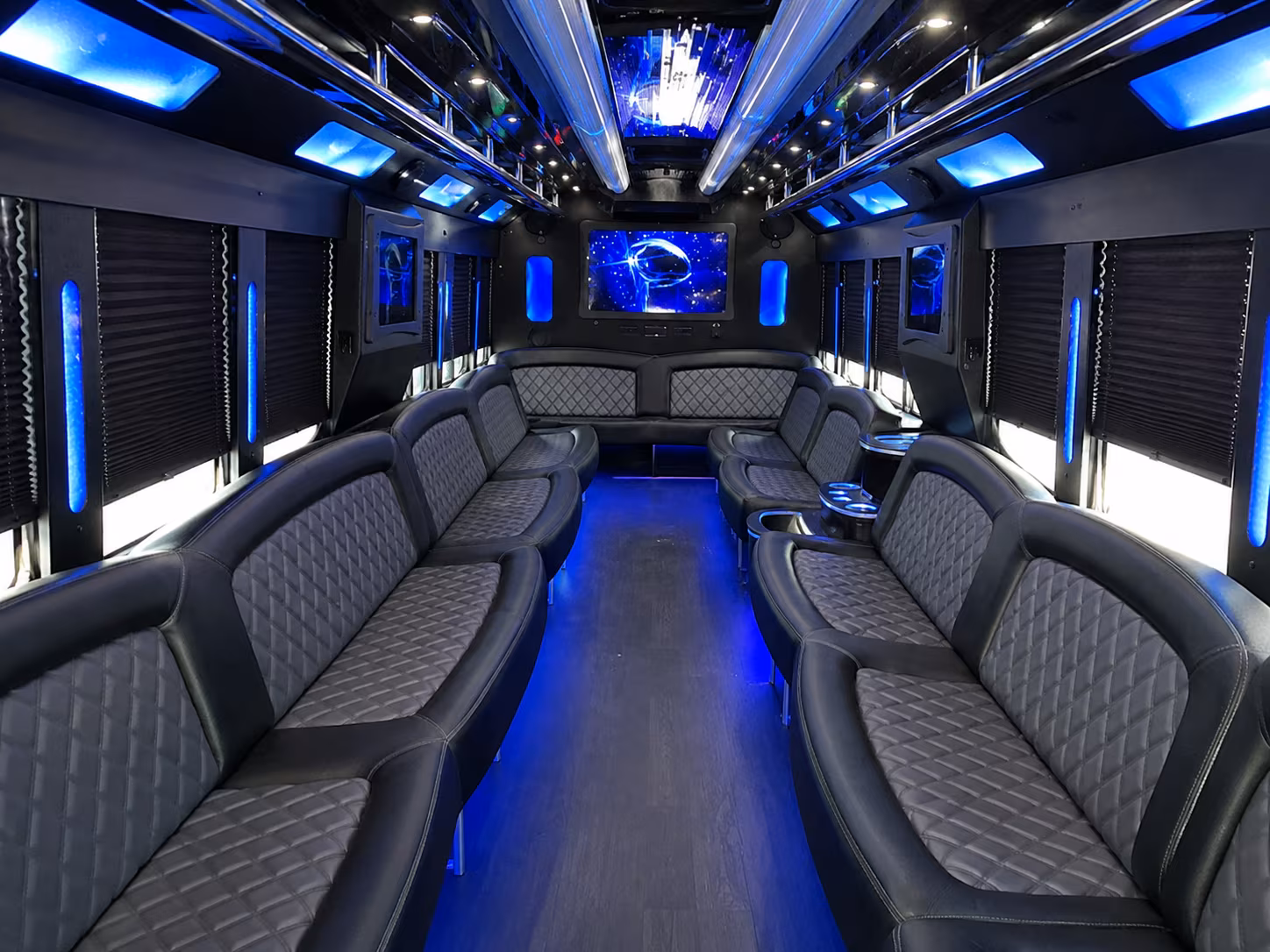 Ontario Prom & Homecoming Transportation party bus exterior