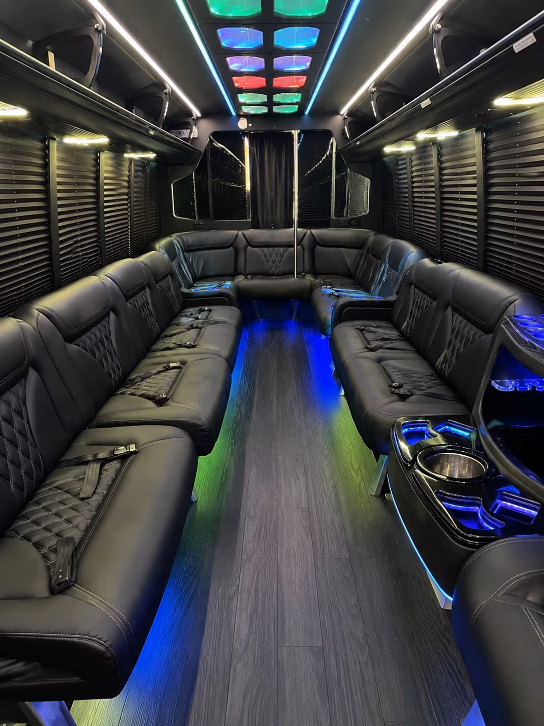 Ontario Sporting Event Transportation party bus interior